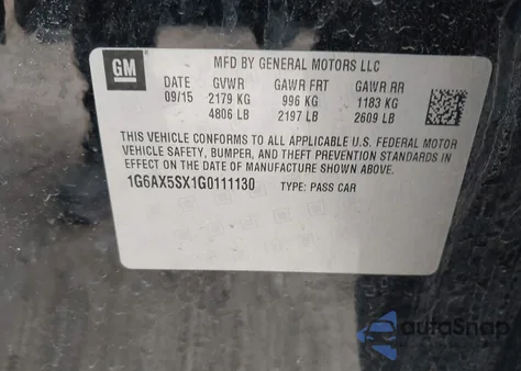 2016 Cadillac Cts Luxury Collection from USA, damaged, VIN 1G6AX5SX1G0111130